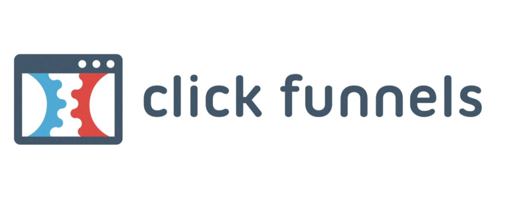 ClickFunnels logo in browser, SaaS sales funnels