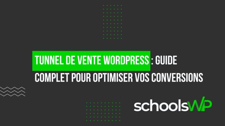 Graphique du tunnel de vente WordPress pour optimisation des conversions.