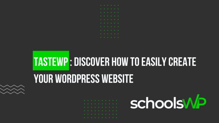 TasteWP - Discover how to easily create your WordPress website