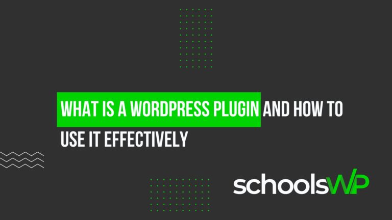 What is a WordPress plugin and how to use it effectively by schoolsWP
