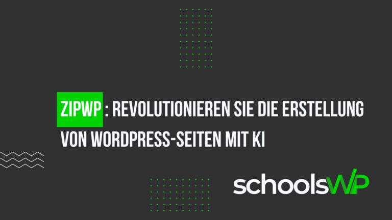 ZipWP - Revolutionieren Sie die Erstellung von WordPress-Seiten mit KI