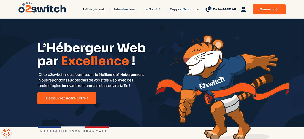 hebergeur web o2switch page accueil