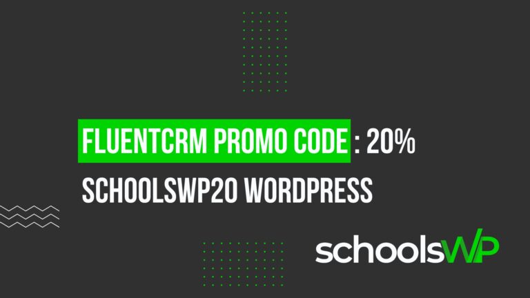 fluentcrm rabattcode 20 wordpress FluentCRM Rabattcode schoolsWP20 für 20 % auf WordPress CRM