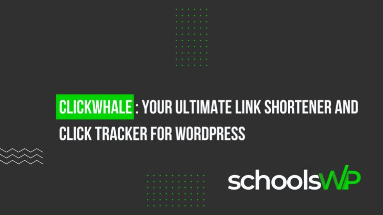 ClickWhale WordPress link shortener and click tracker banner