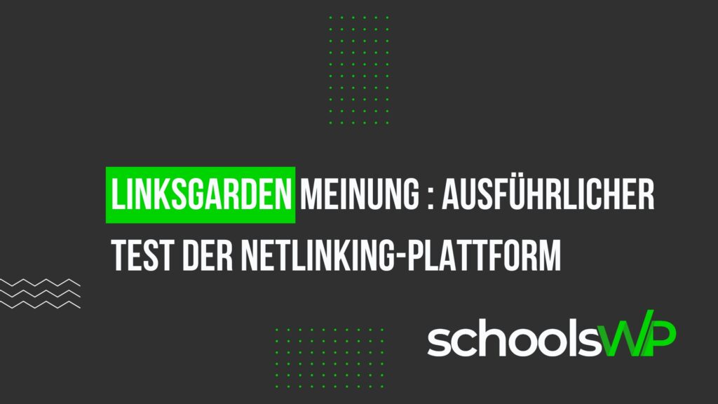 Visuel Linksgarden Meinung 2025 – Test der Netlinking-Plattform für WordPress SEO und Linkbuilding.