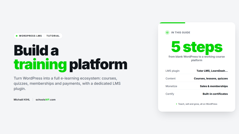 schoolsWP guide to building an online training platform with WordPress and a dedicated LMS plugin