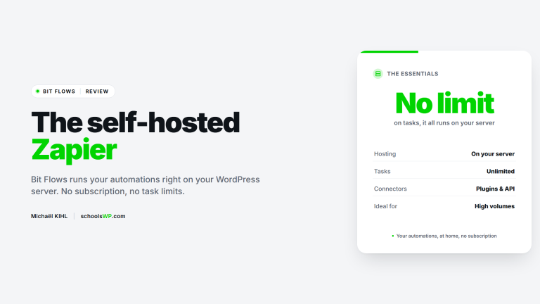 Bit Flows review self-hosted Zapier WordPress - schoolsWP