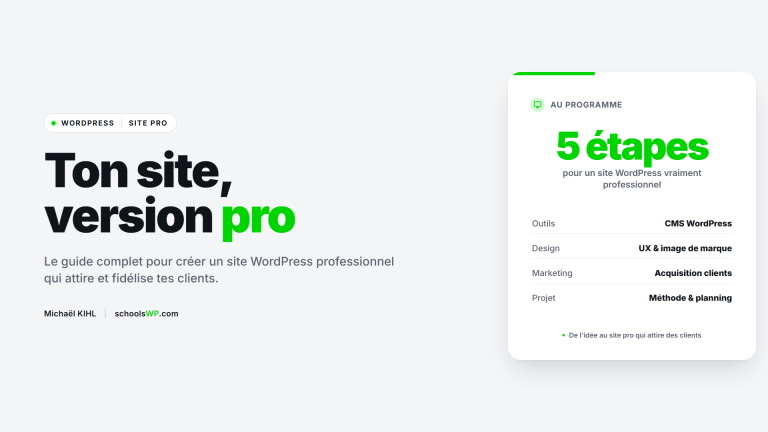 Créer un site web professionnel avec WordPress : outils, design et image de marque, marketing, gestion de projet