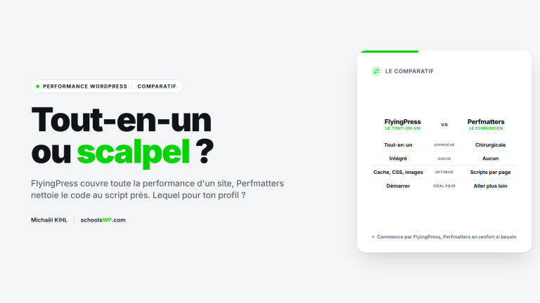 FlyingPress vs Perfmatters : suite de performance tout-en-un face à l'outil chirurgical de nettoyage du code WordPress