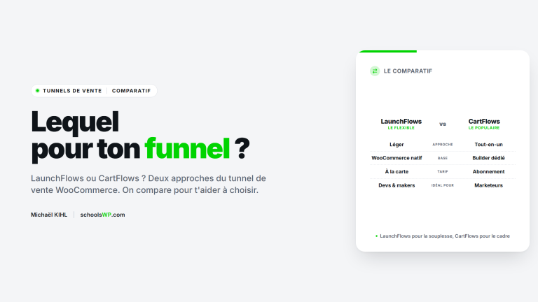 LaunchFlows vs CartFlows comparatif - schoolsWP