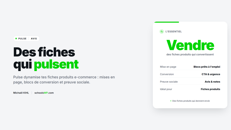 Pulse avis fiches produits - schoolsWP