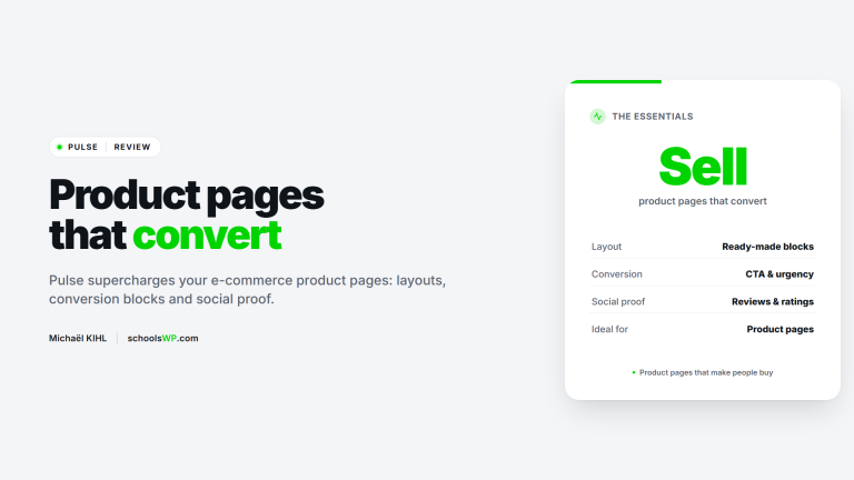Pulse product pages review - schoolsWP