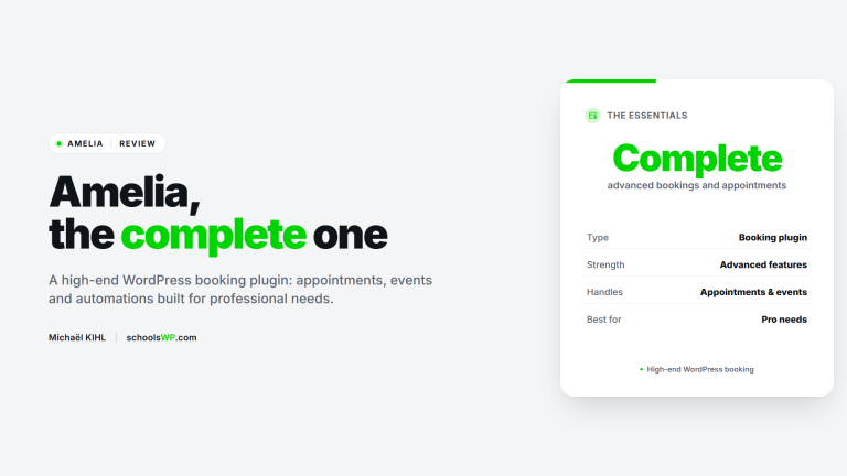 Amelia, the most complete WordPress booking and appointments plugin | schoolsWP