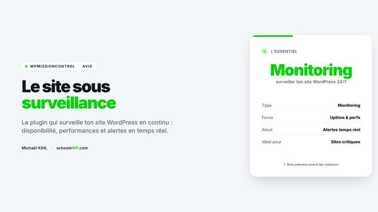 WPMissionControl, le monitoring de ton site WordPress - schoolsWP