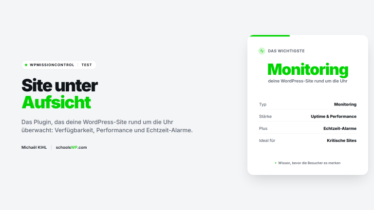 WPMissionControl, WordPress-Site-Monitoring - schoolsWP