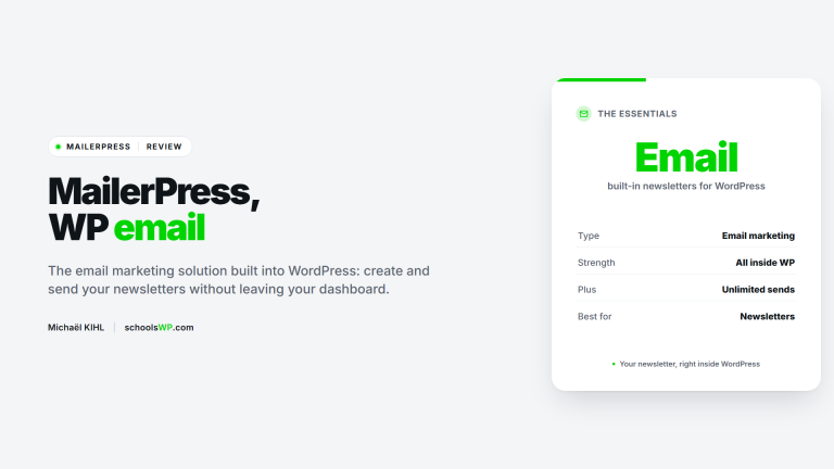 MailerPress, built-in email marketing for WordPress - schoolsWP