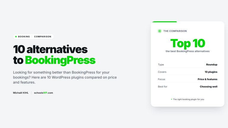 Top 10 BookingPress alternatives for WordPress booking | schoolsWP