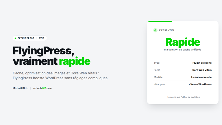 Avis FlyingPress : plugin de cache WordPress pour booster les Core Web Vitals | schoolsWP