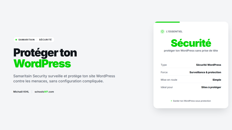 Samaritain Security, protection WordPress simplifiee - schoolsWP
