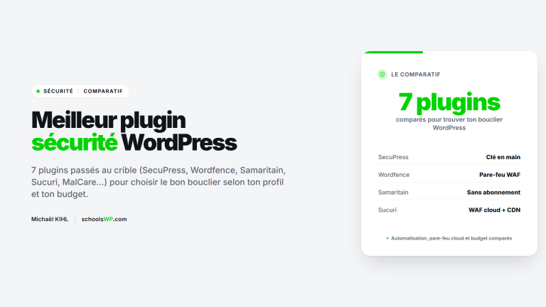 Comparatif des meilleurs plugins de sécurité WordPress : SecuPress, Wordfence, Samaritain et Sucuri