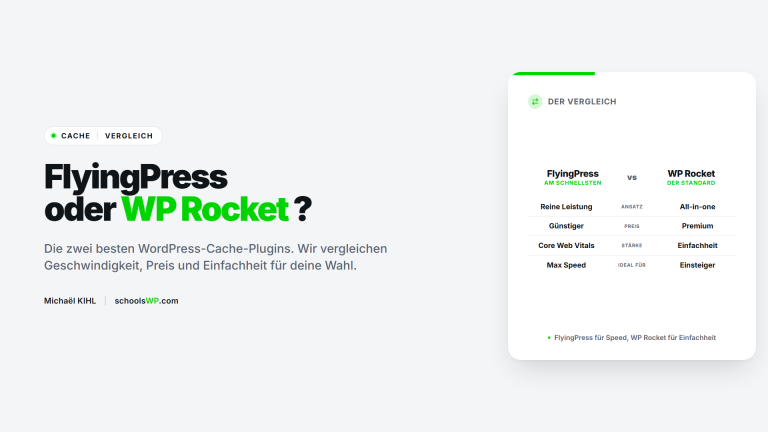 FlyingPress oder WP Rocket: WordPress-Cache-Plugins im Vergleich | schoolsWP