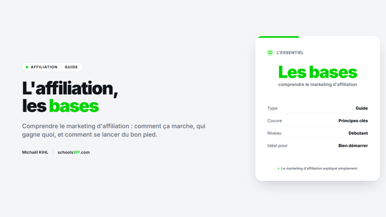 Qu'est-ce que le marketing d'affiliation : le guide pour bien démarrer | schoolsWP