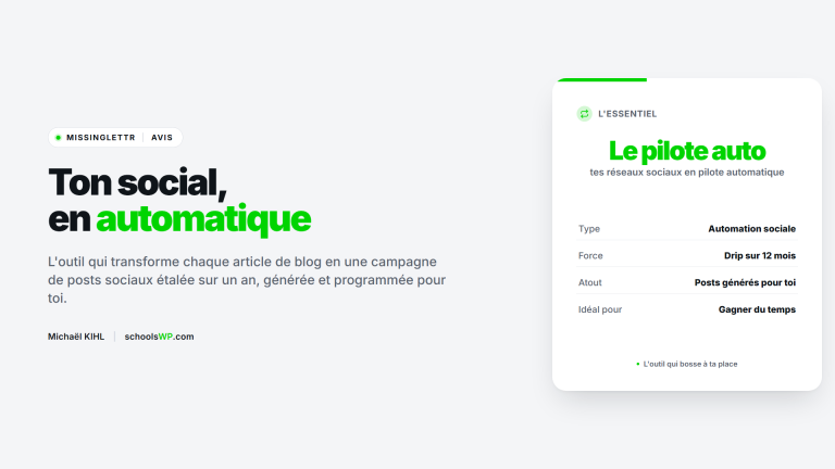 Missinglettr : tes réseaux sociaux en pilote automatique