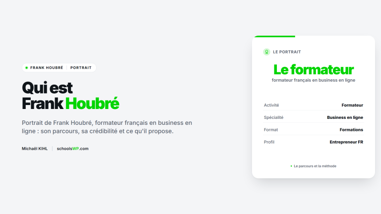 Frank Houbré, formateur français en business en ligne