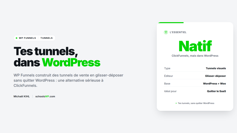 WP Funnels, tunnels de vente dans WordPress - schoolsWP