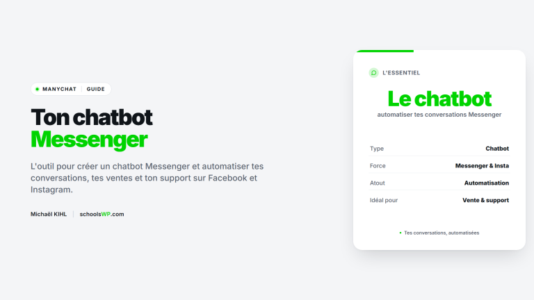 ManyChat : créer un chatbot Messenger sur Facebook et Instagram