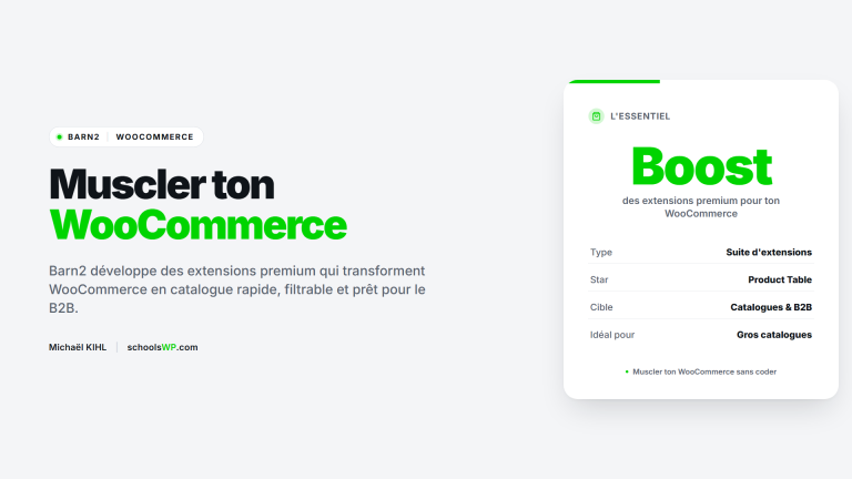 Barn2, extensions premium pour WooCommerce - schoolsWP