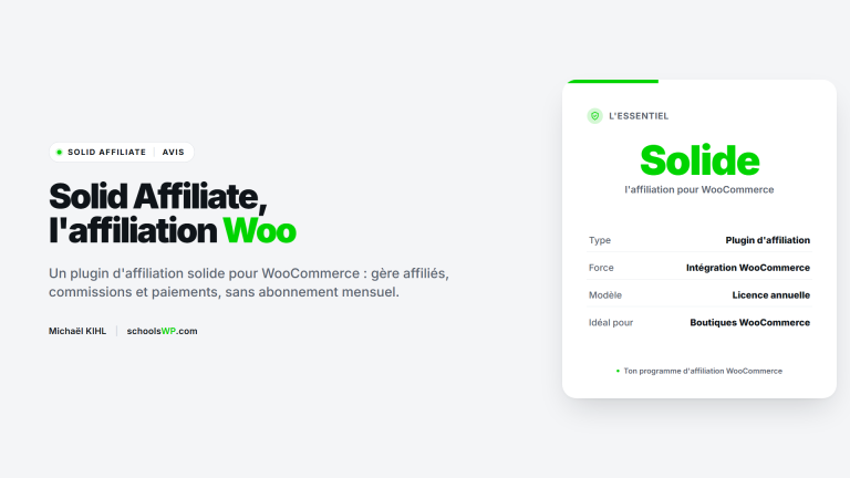 Solid Affiliate : plugin d'affiliation pour WooCommerce | schoolsWP
