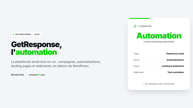 GetResponse, la plateforme email et automatisation tout-en-un - schoolsWP