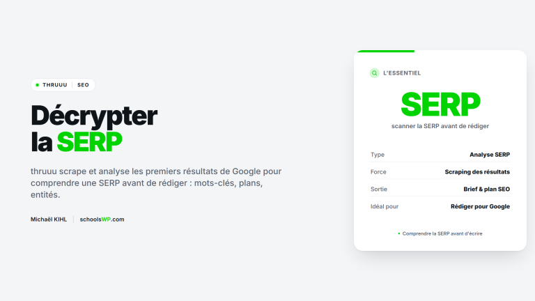 thruuu, outil d analyse de la SERP Google - schoolsWP