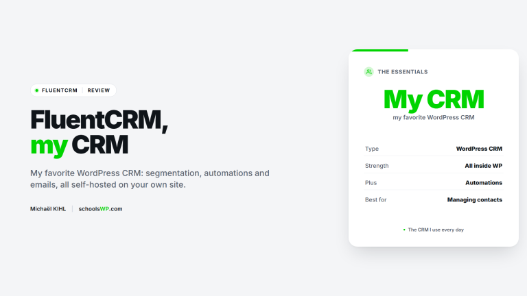FluentCRM, my favorite WordPress CRM - schoolsWP