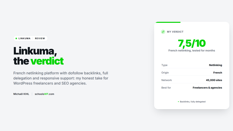 Linkuma review: French netlinking platform, my verdict