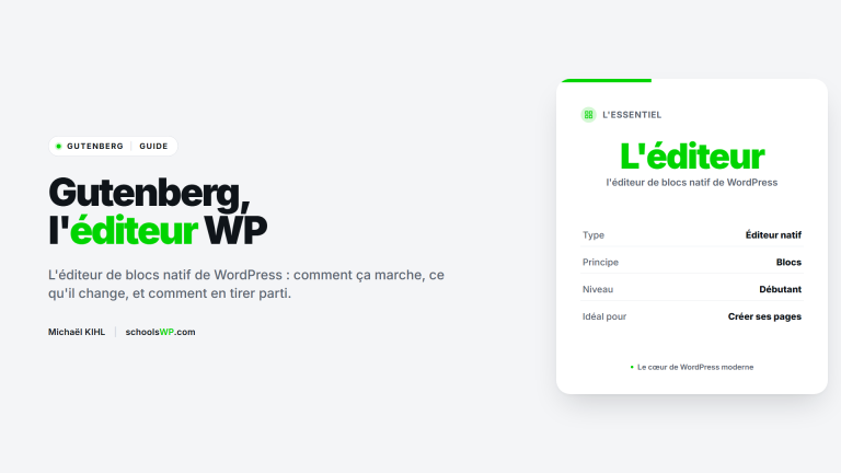 Gutenberg, l'éditeur de blocs natif de WordPress - schoolsWP