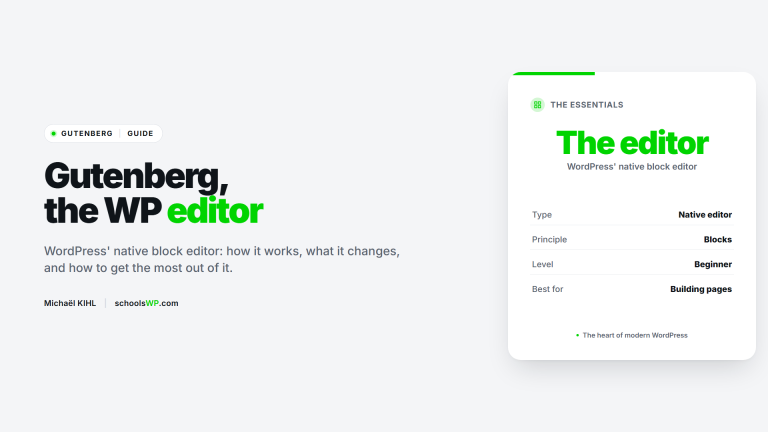 Gutenberg, WordPress' native block editor - schoolsWP