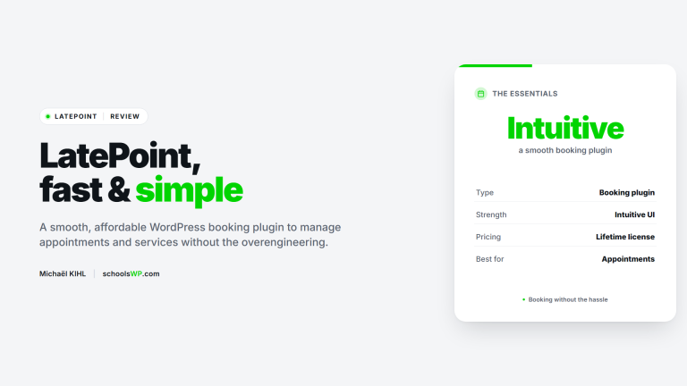 LatePoint: an intuitive, fast WordPress booking plugin | schoolsWP