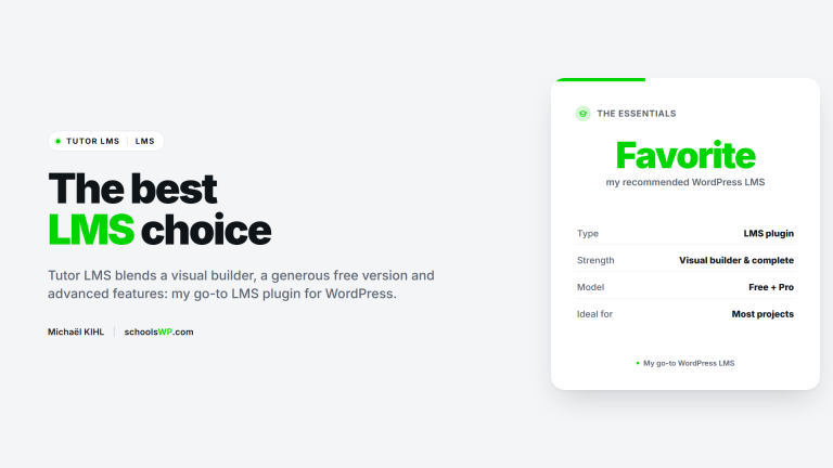Tutor LMS, my recommended WordPress LMS plugin - schoolsWP
