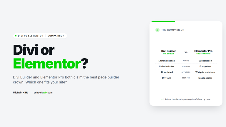 Divi Builder vs Elementor Pro comparison - schoolsWP