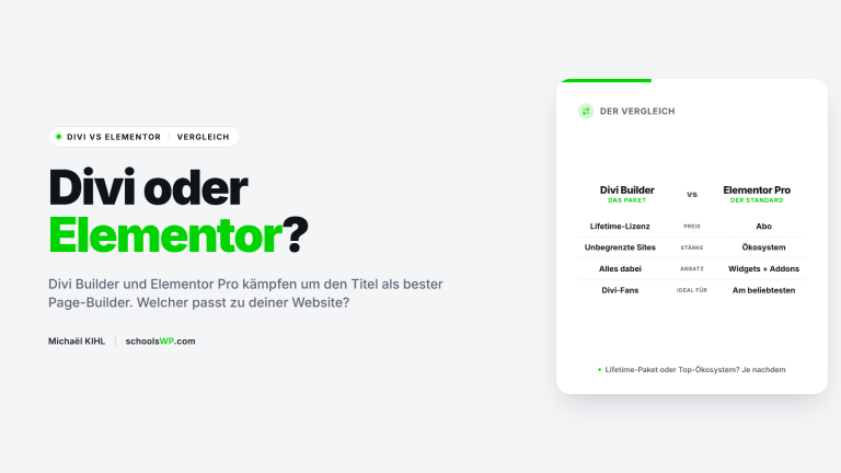 Divi Builder vs Elementor Pro im Vergleich - schoolsWP