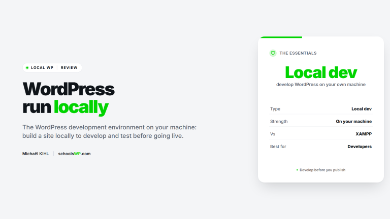 Local WP: run WordPress locally on your machine
