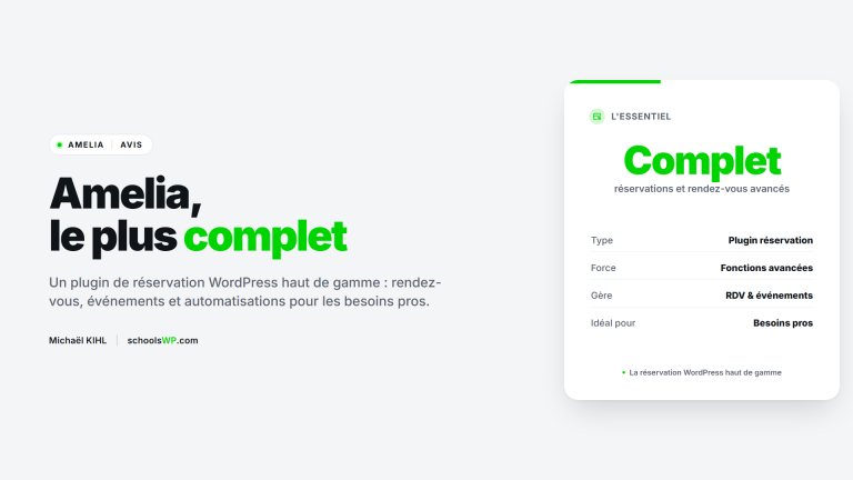 Amelia, le plugin de réservation et rendez-vous WordPress le plus complet | schoolsWP