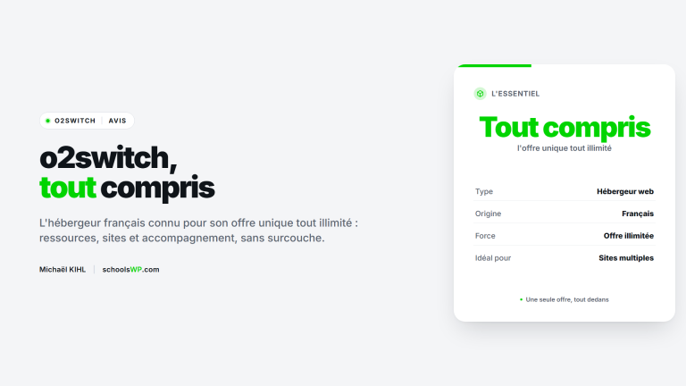 o2switch, l'hébergeur français à l'offre tout illimité - schoolsWP