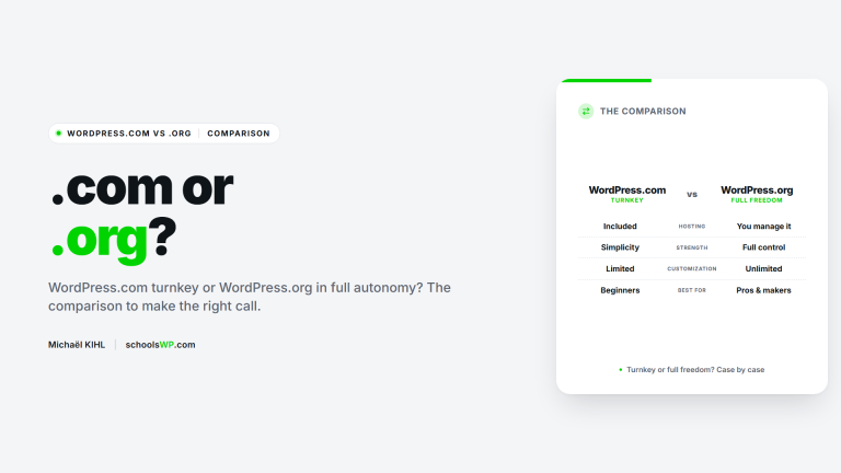 WordPress.com vs WordPress.org comparison - schoolsWP