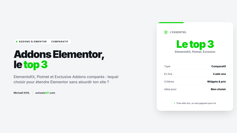 Comparatif des meilleurs add-ons Elementor - schoolsWP