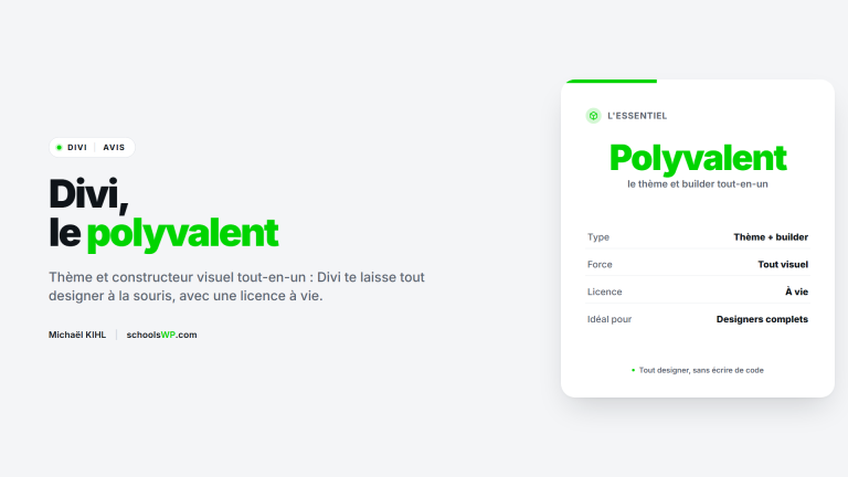 Divi, le thème et constructeur visuel tout-en-un - schoolsWP