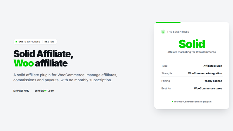 Solid Affiliate review: affiliate plugin for WooCommerce | schoolsWP