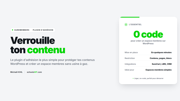 SureMembers plugin d adhesion WordPress - schoolsWP